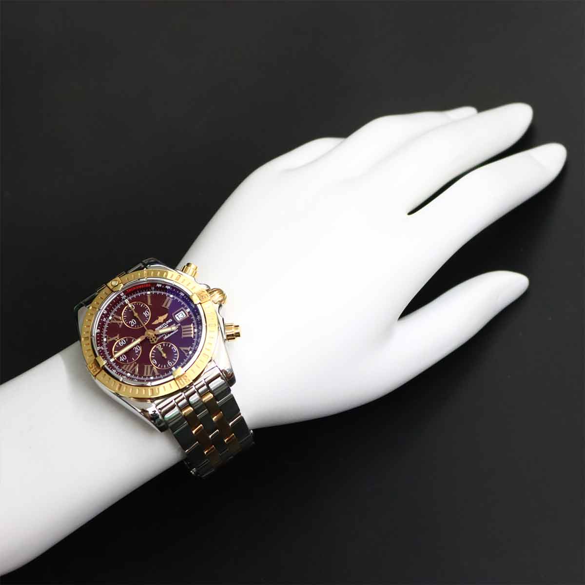 Chronomat Evolution C13356 bordeaux Dial Pink Gold Mens