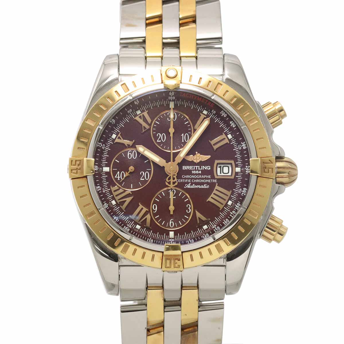 Chronomat Evolution C13356 bordeaux Dial Pink Gold Mens