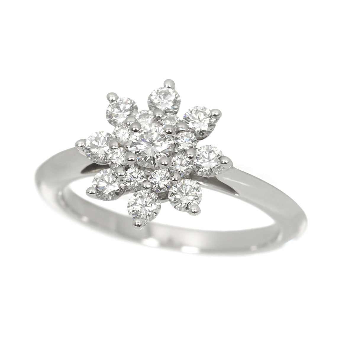 Flower Diamond Ring Platinum size5.25(US)
