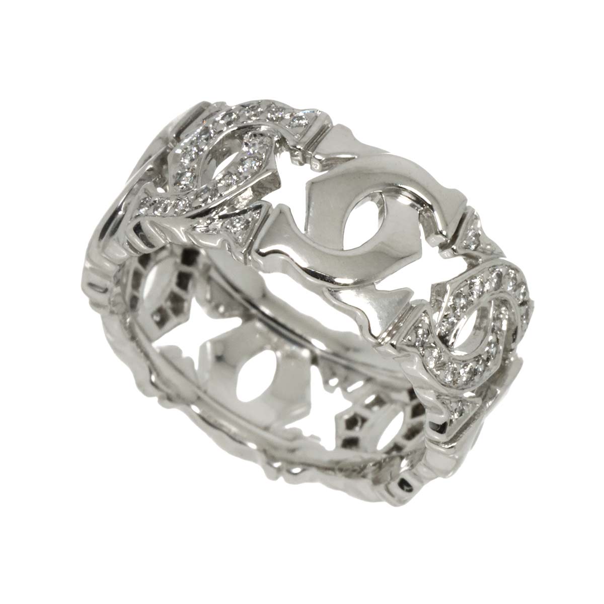 Diamond Ring 18K White Gold 750 size50 5-5.25(US)