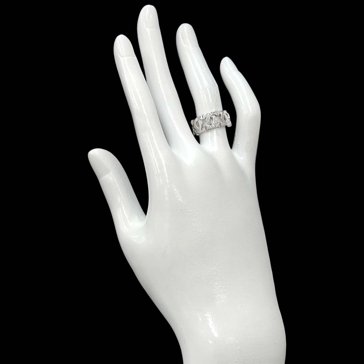Diamond Ring 18K White Gold 750 size50 5-5.25(US)