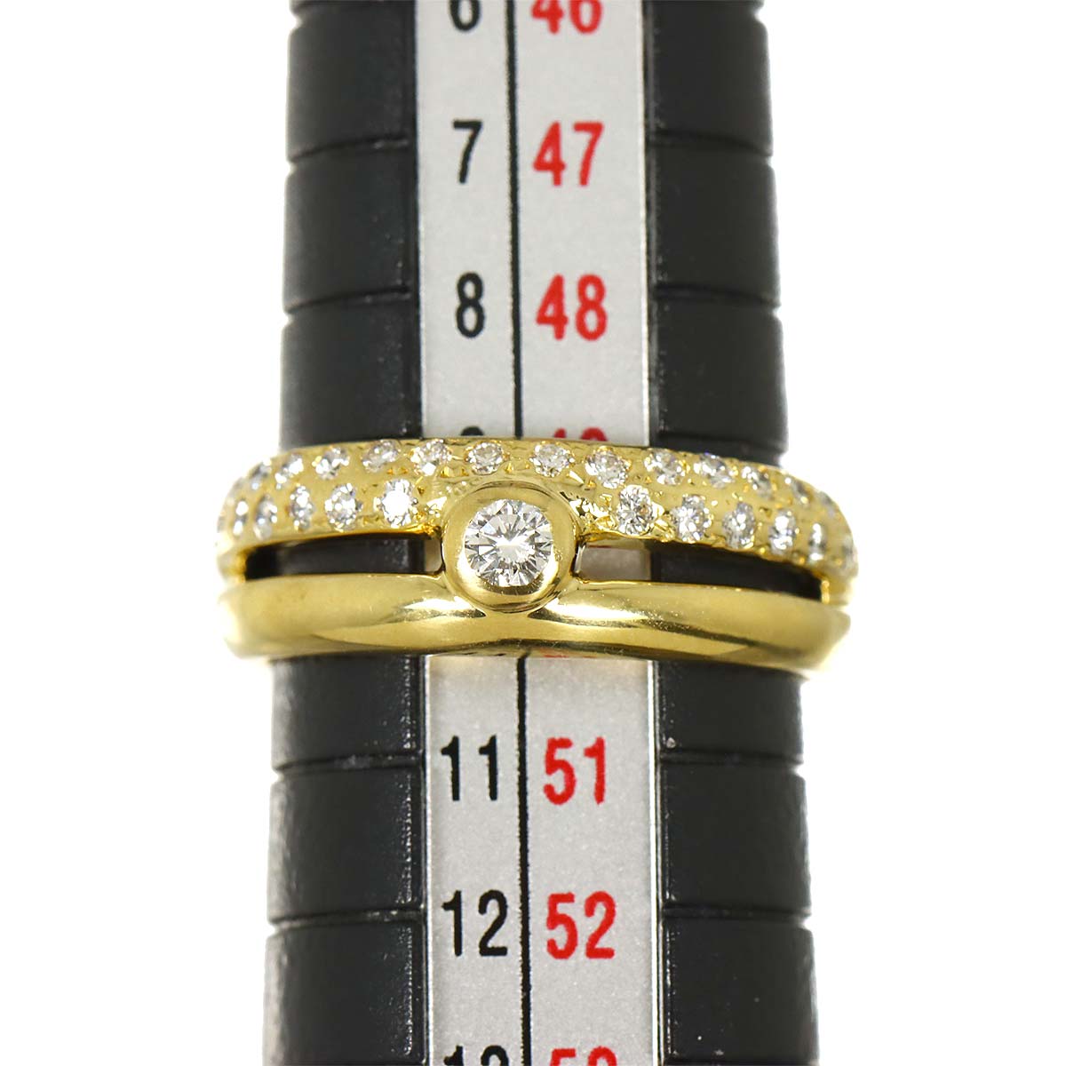 Diamond 0.32ct Ring 18K YG 750 Size5.25(US)