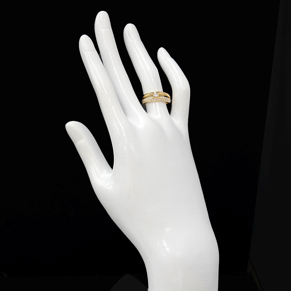 Diamond 0.32ct Ring 18K YG 750 Size5.25(US)
