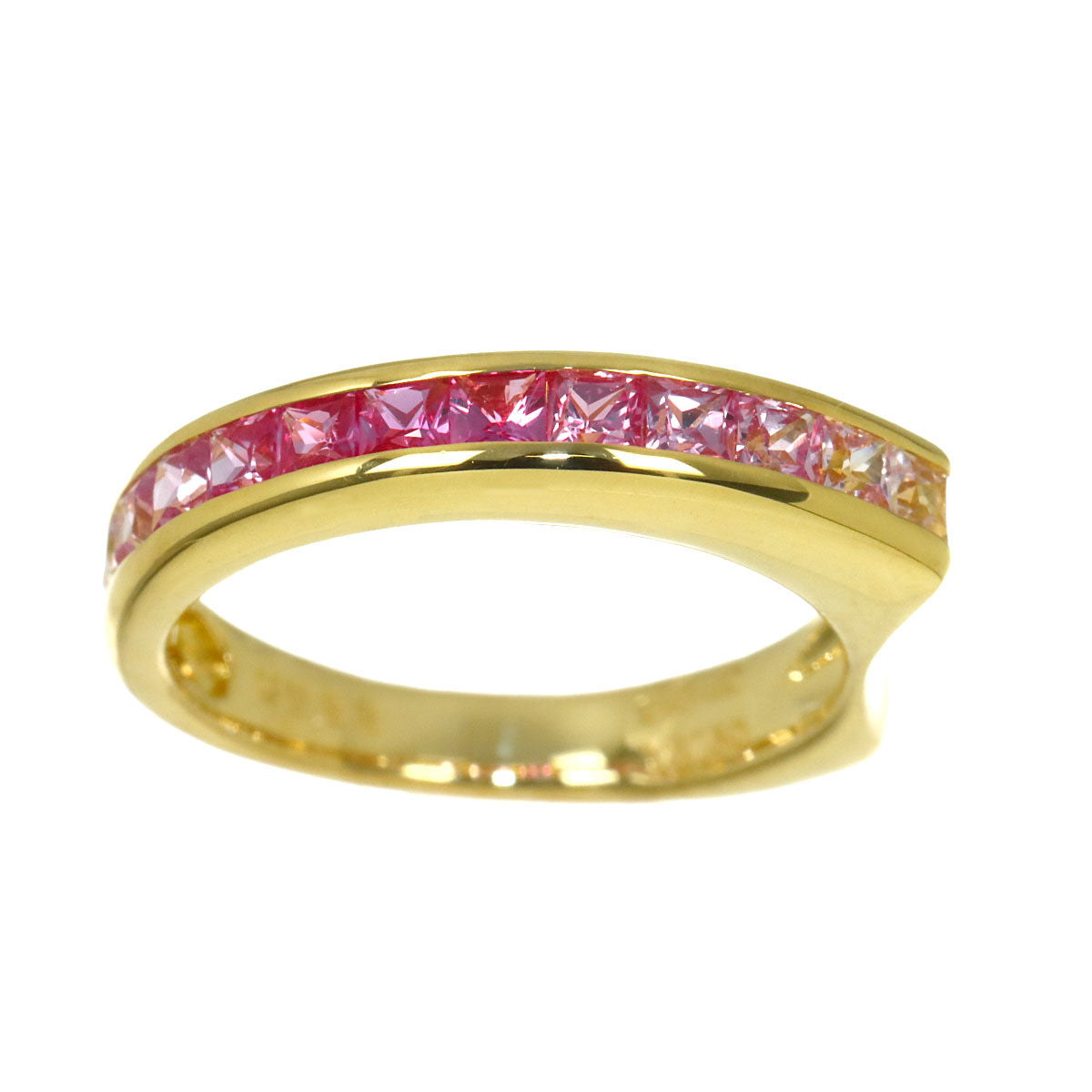 Sapphire 0.82ct Ring 18K YG 750 Size3.75(US)