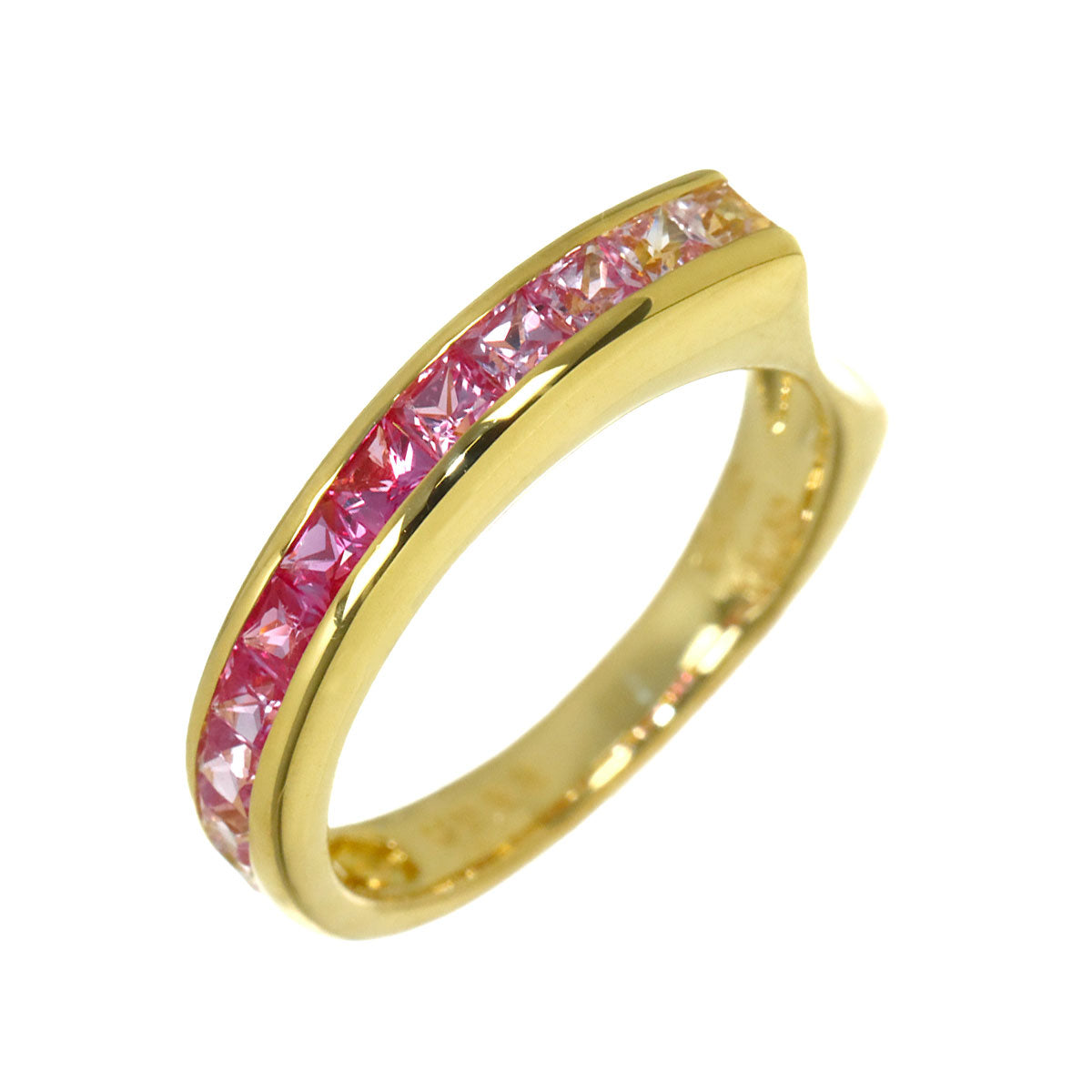 Sapphire 0.82ct Ring 18K YG 750 Size3.75(US)