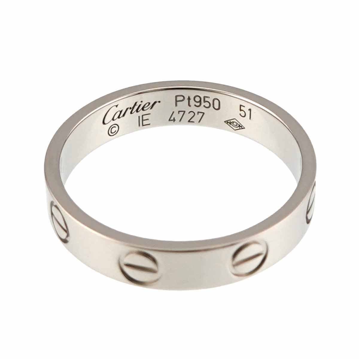 Mini Love Ring 18K White Gold 750 size51 5.5-5.75(US)