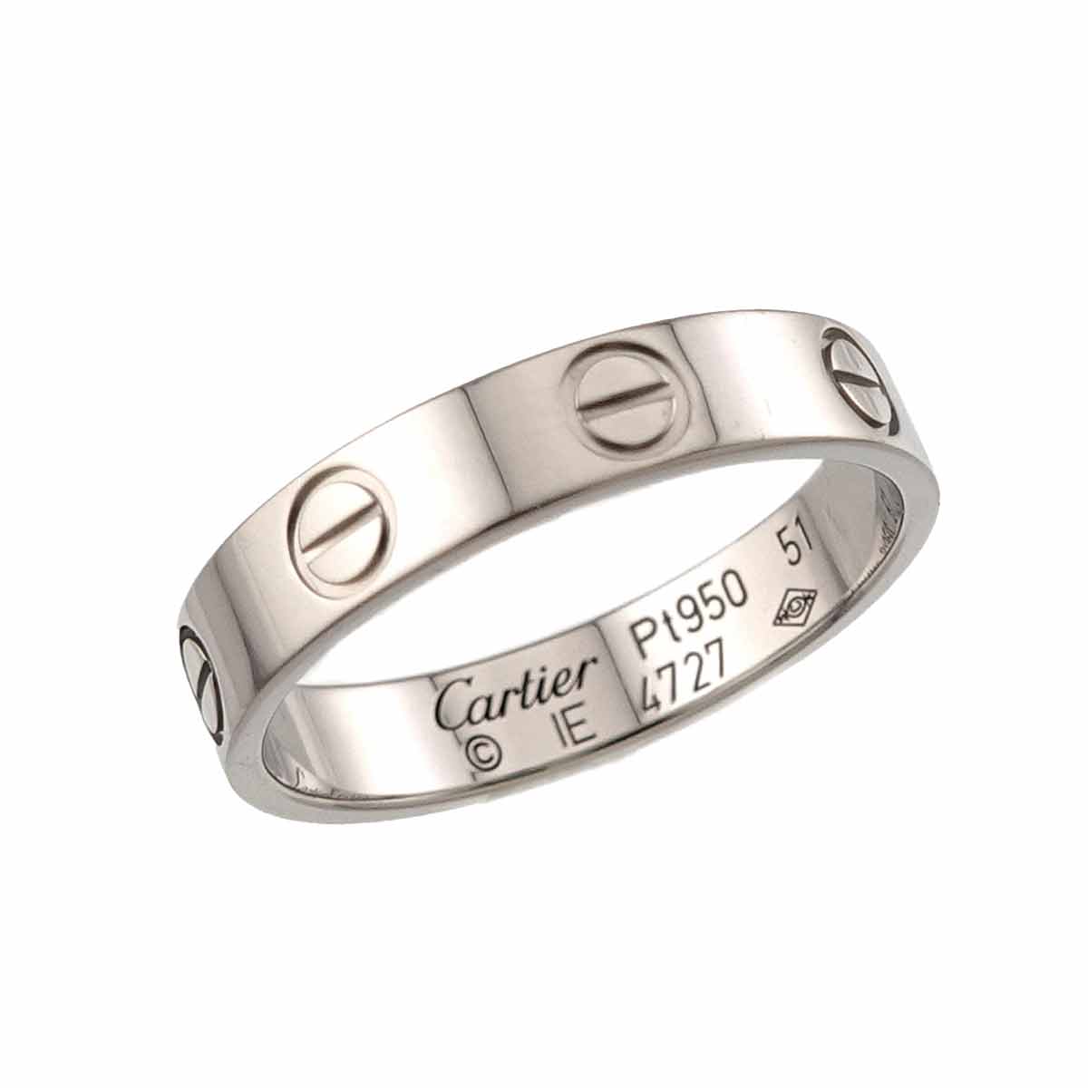 Mini Love Ring 18K White Gold 750 size51 5.5-5.75(US)
