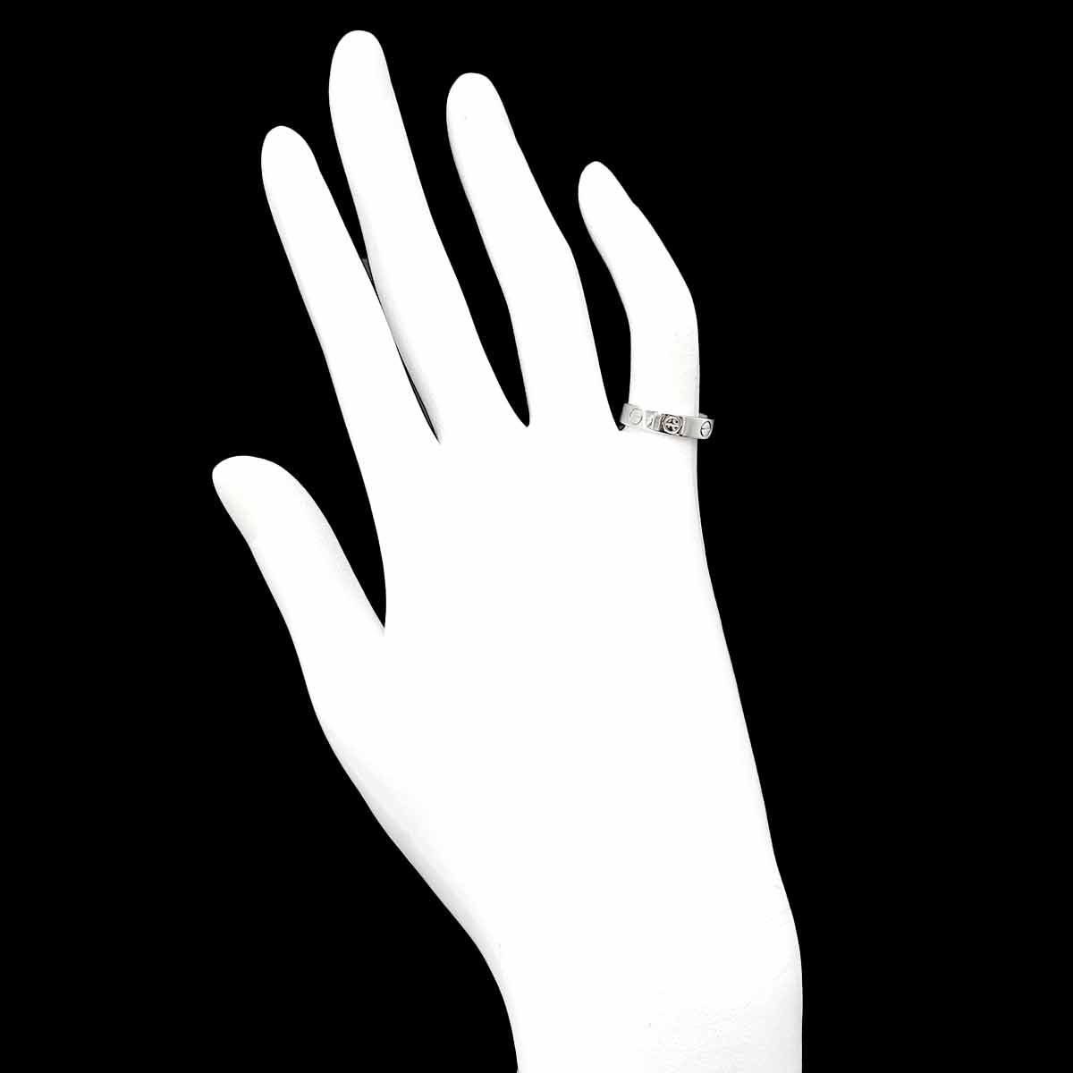 Mini Love Ring 18K White Gold 750 size51 5.5-5.75(US)