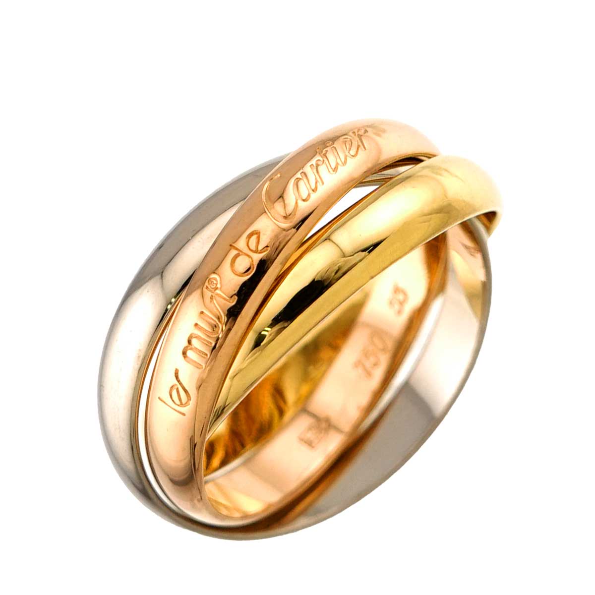 Trinity MM Ring 18K YG WG PG 750 Size55 7.25(US)