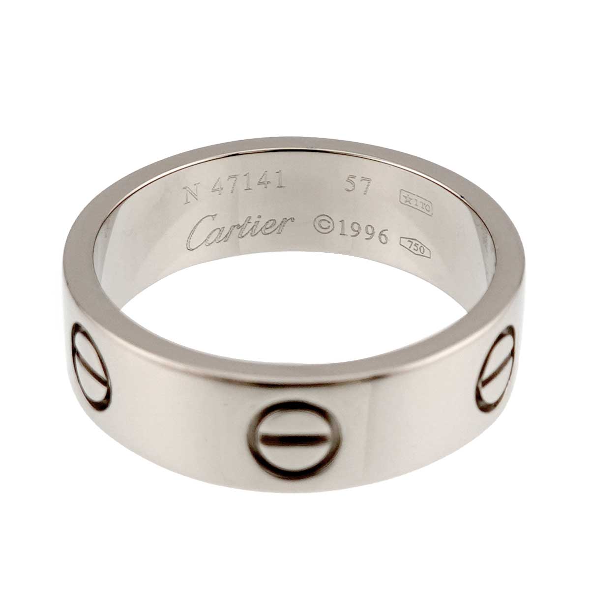 Love Ring 18K White Gold 750 size57 7.5(US)