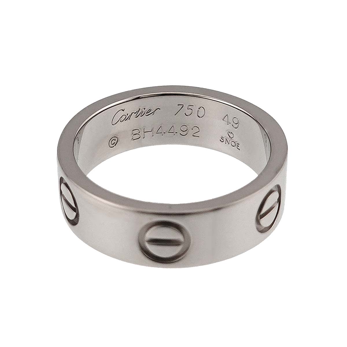 Love Ring 18K White Gold 750 size49 4.5-4.75(US)