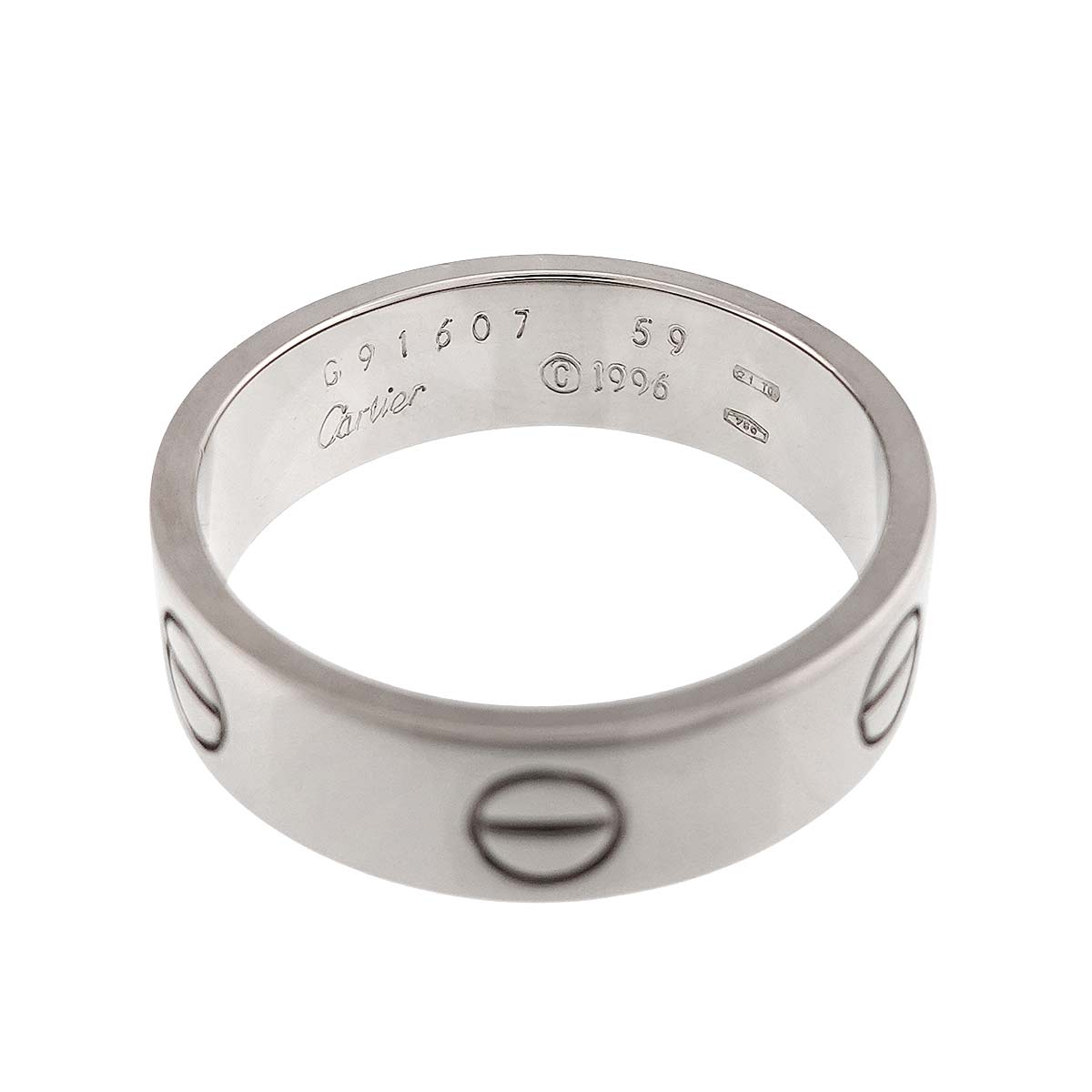 Love Ring 18K White Gold 750 size59 8.25-8.75(US)