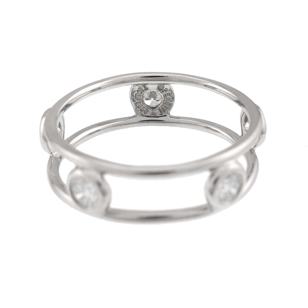 Double Wire Diamond Ring Platinum Size5.25(US)