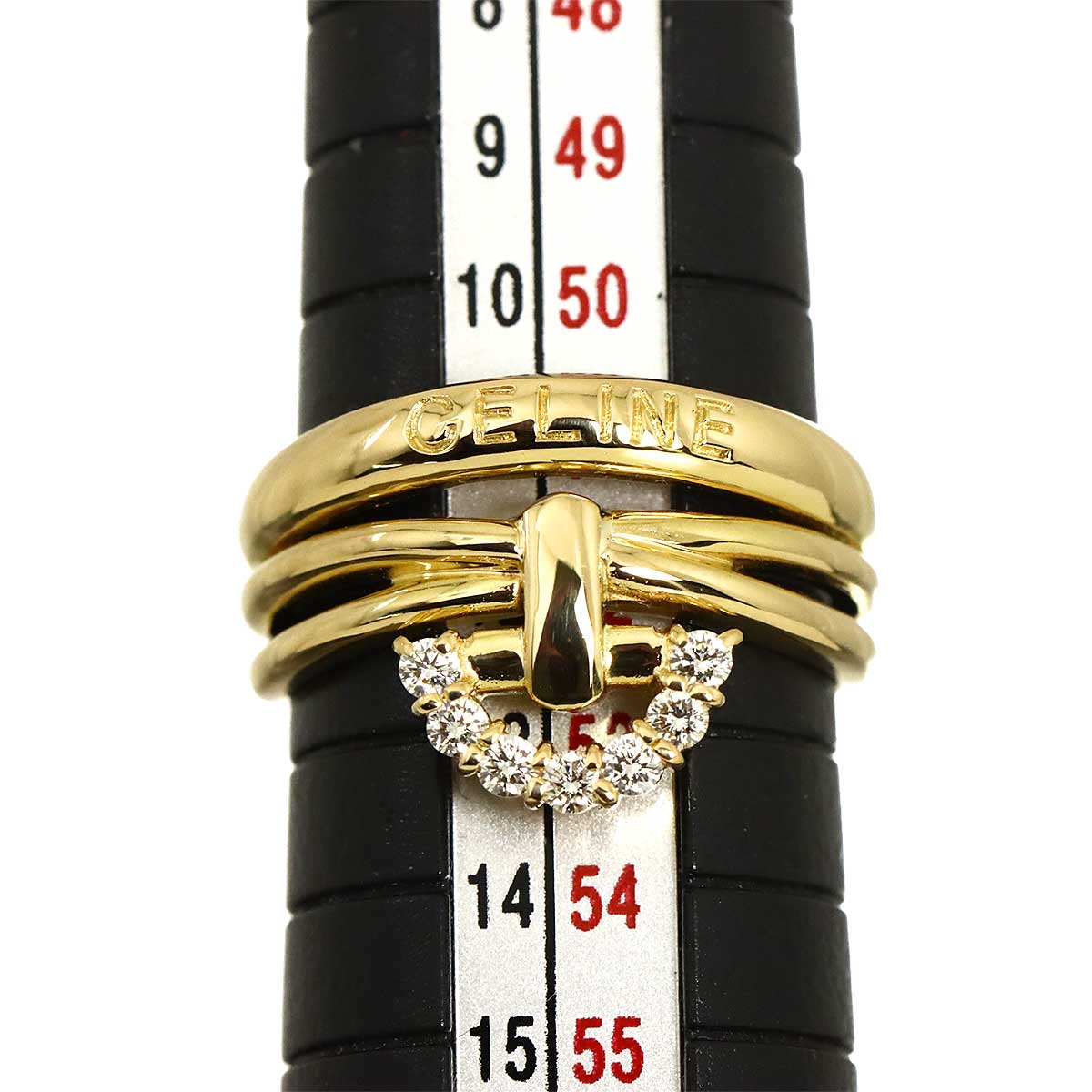 Diamond 0.17ct Ring 18K YG 750 Size6(US)