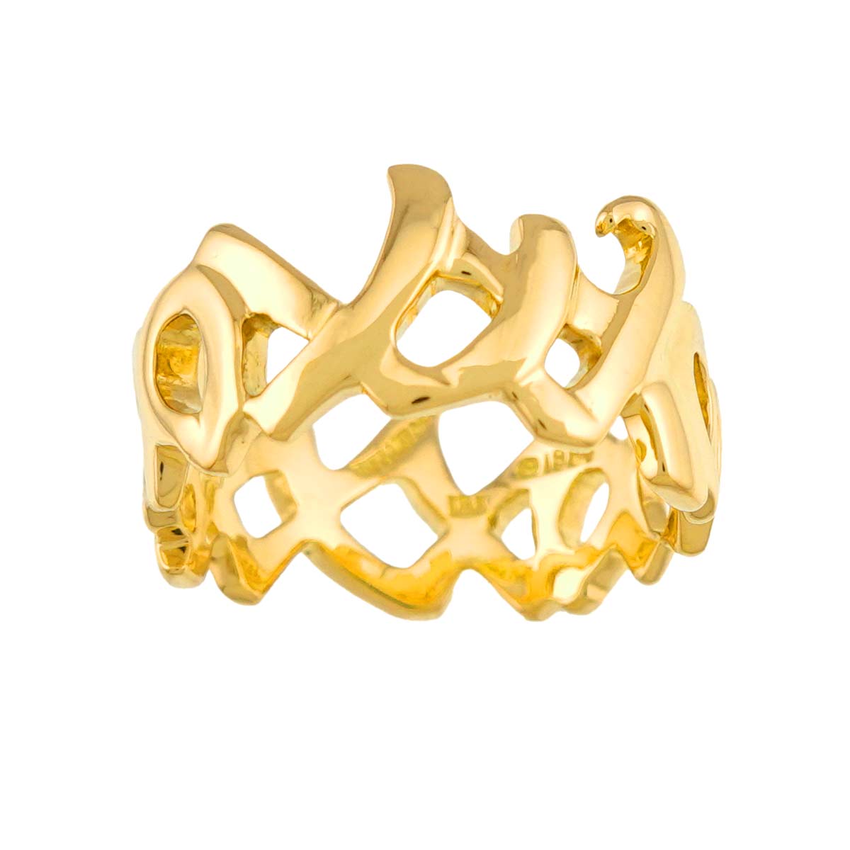Love Kiss Ring 18K Yellow Gold 750 Size6.25-6.5(US)