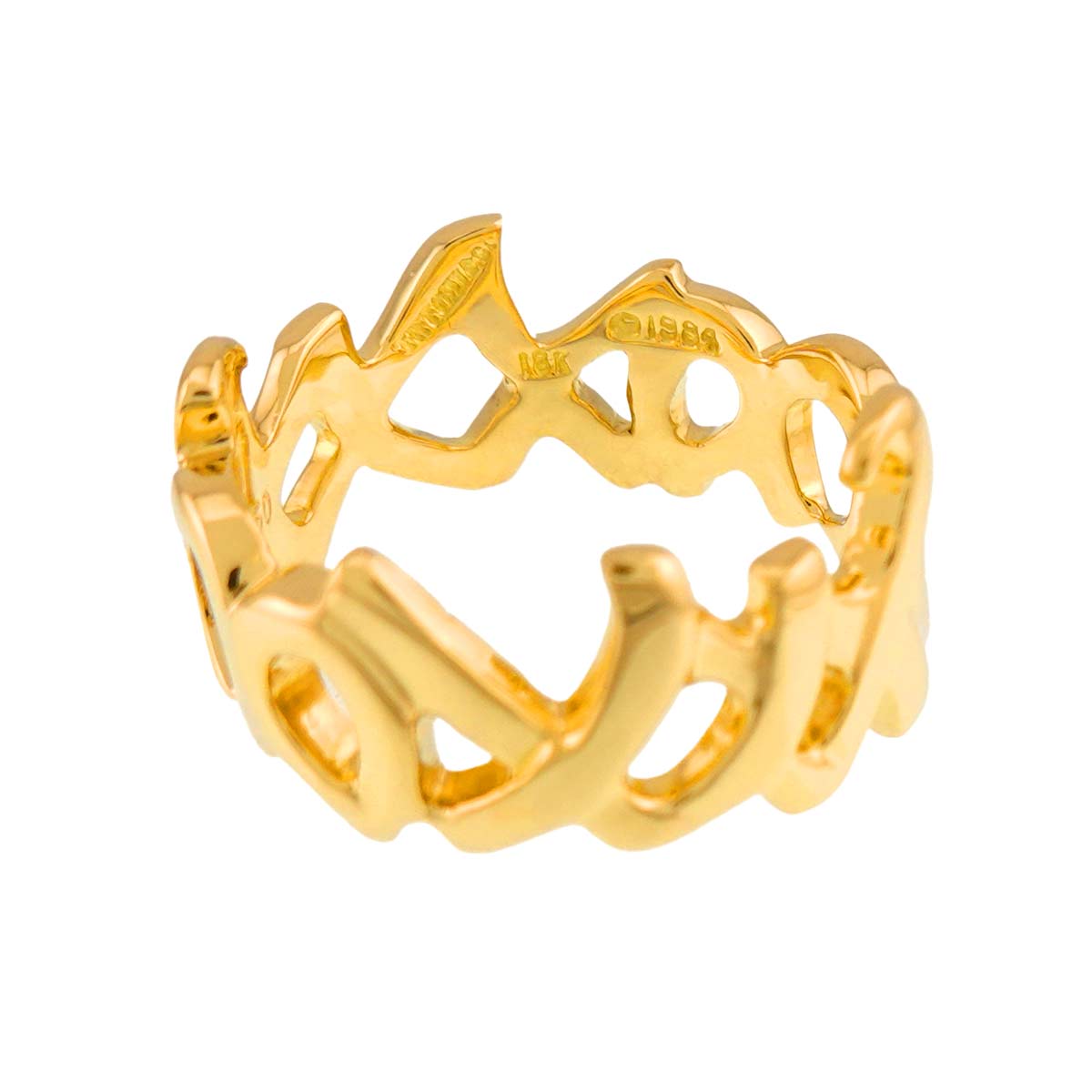 Love Kiss Ring 18K Yellow Gold 750 Size6.25-6.5(US)
