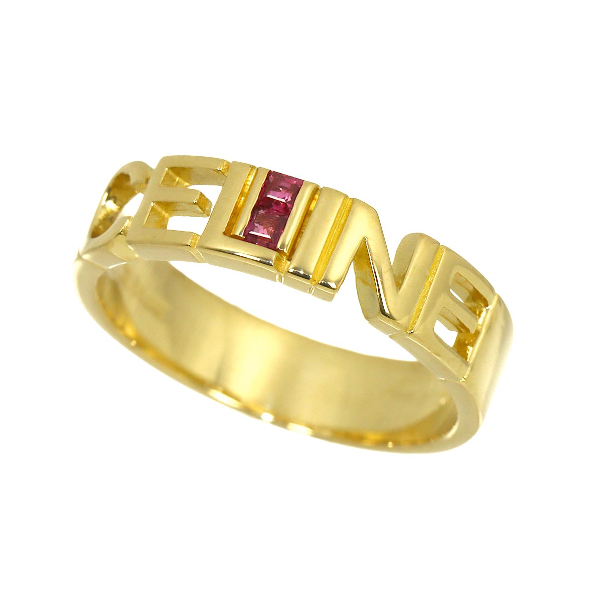 Ruby 0.10ct Ring 18K YG 750 6-6.25(US)