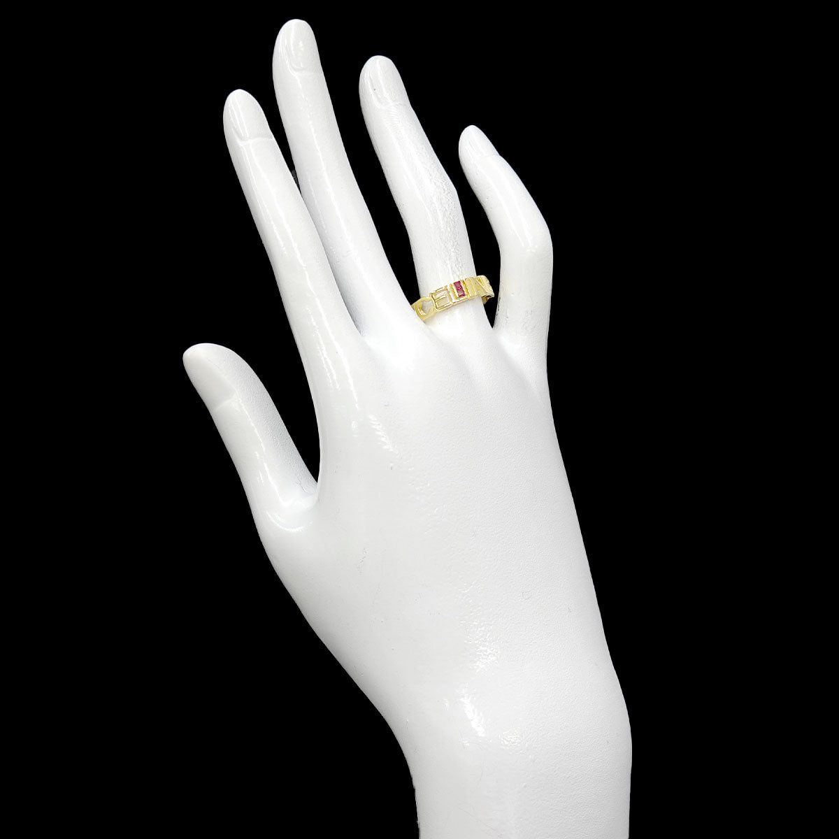 Ruby 0.10ct Ring 18K YG 750 6-6.25(US)
