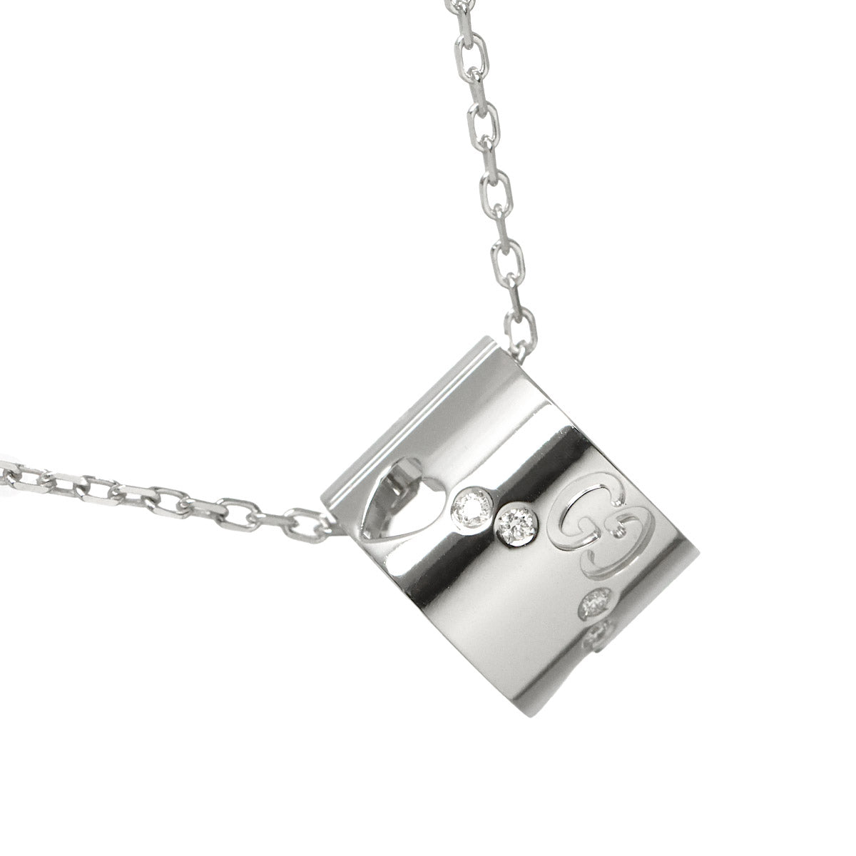Icon Diamond Necklace 18K White Gold 750