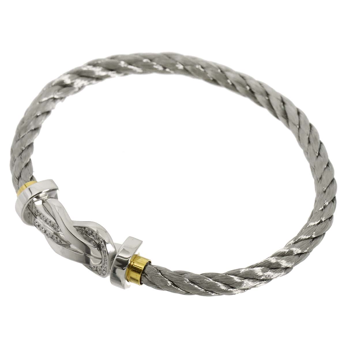 Chance Infini Diamond Bracelet LM 18K WG YG 750 Steel size16