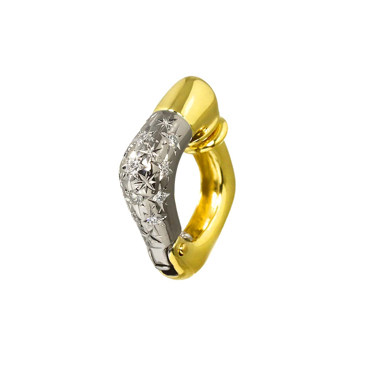 Diamond 0.11ct Earring 18K WG 750 One Piece only