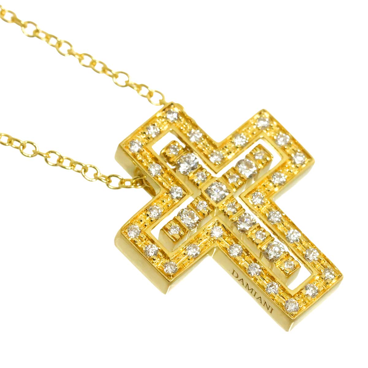 Belle Epoque XXS Diamond Cross Necklace 18K YG 750