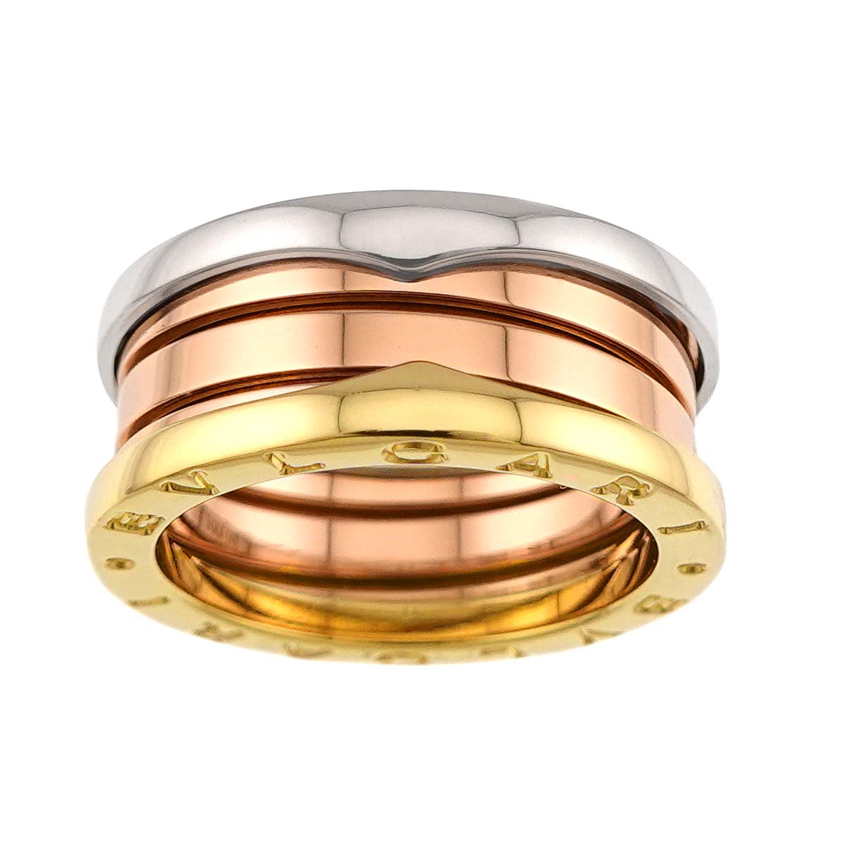 B-ZERO1 3Band Ring 18K Pink White Yellow Gold 750 Size53 6(US)