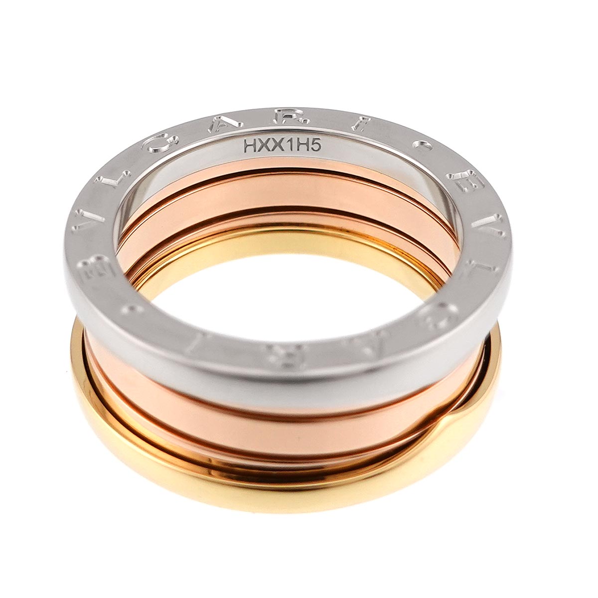 B-ZERO1 3Band Ring 18K Pink White Yellow Gold 750 Size53 6(US)