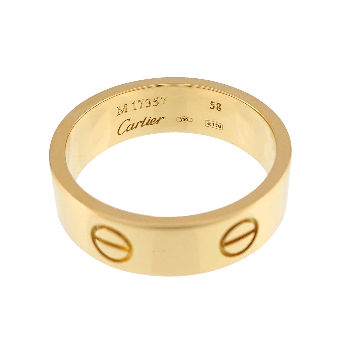Love Ring 18K Yellow Gold 750 size58 7.75-8(US)