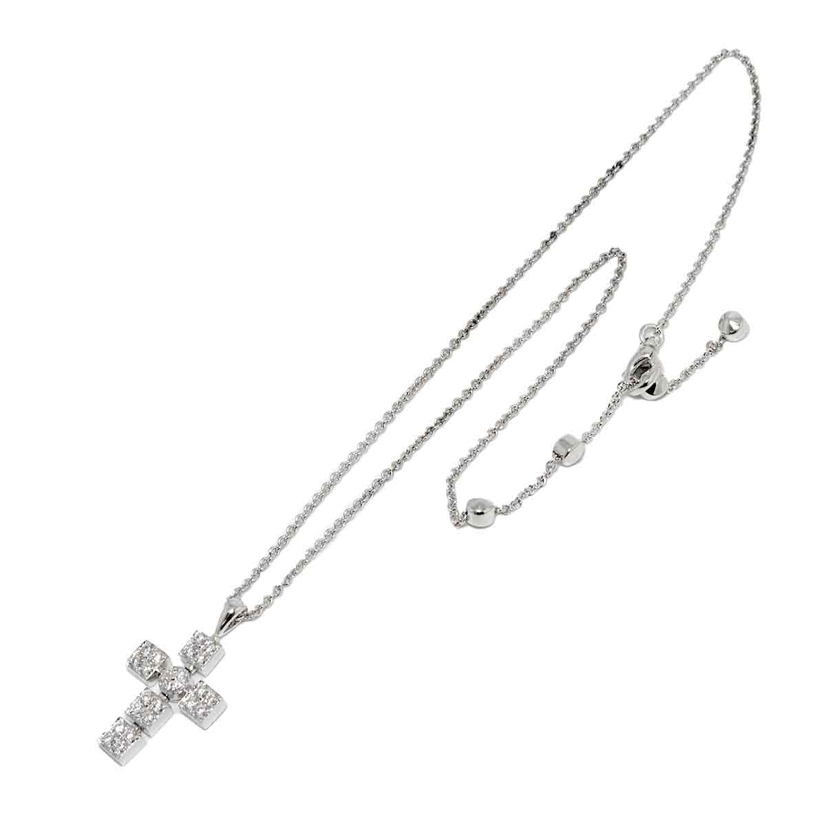 Diamond Necklace 18K White Gold 750