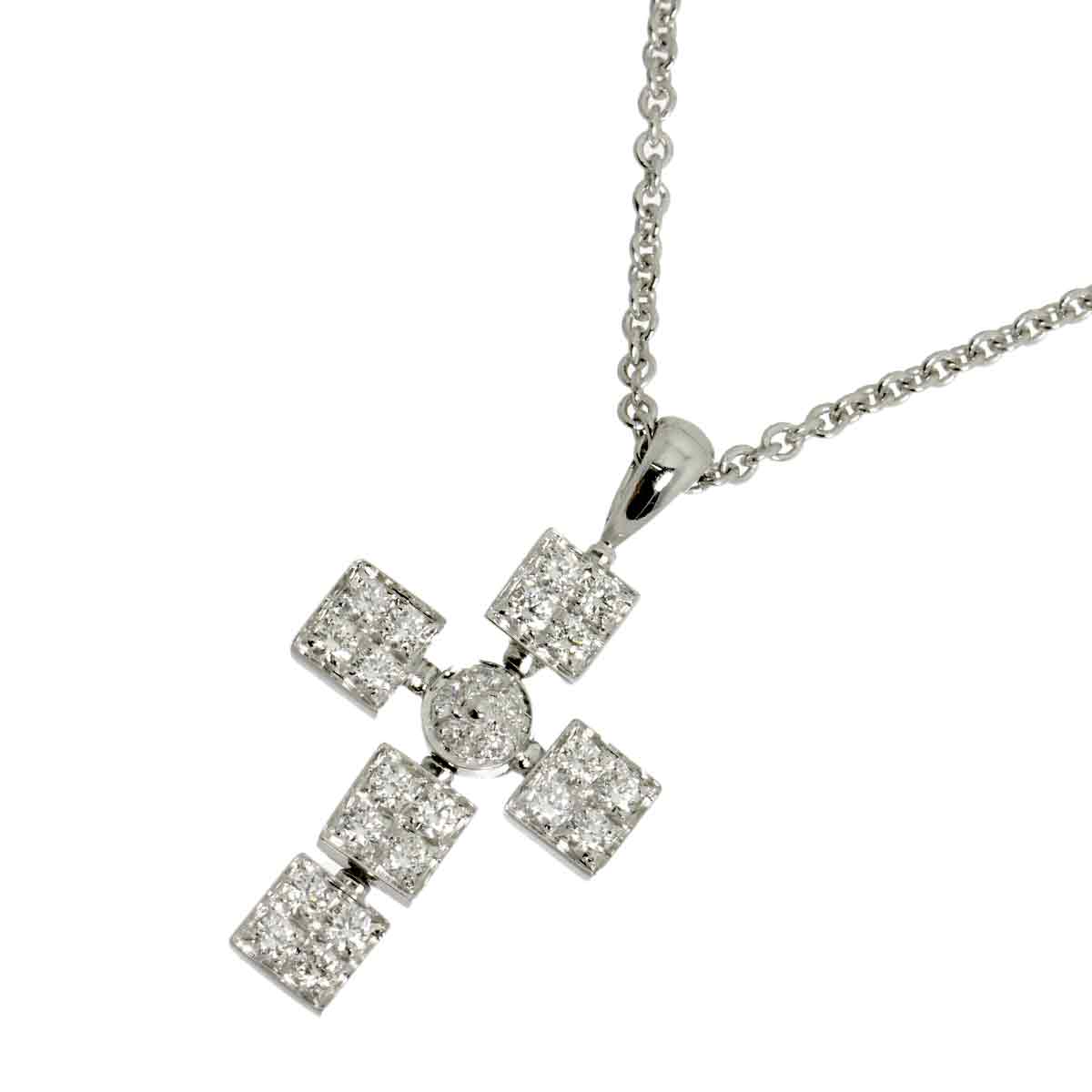 Diamond Necklace 18K White Gold 750