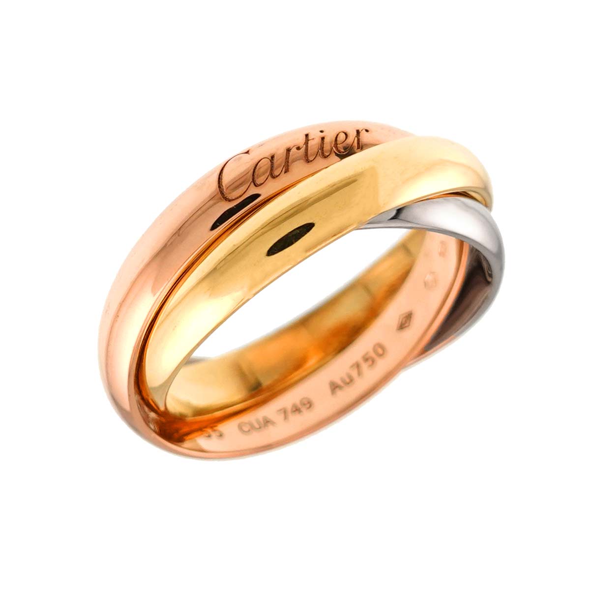 Trinity MM Ring 18K YG WG PG 750 Size55 7.25(US)