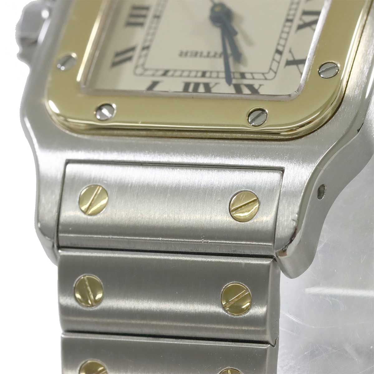 Santos Galbee LM W20011C4 Quartz YG Cream Dial Mens Watch