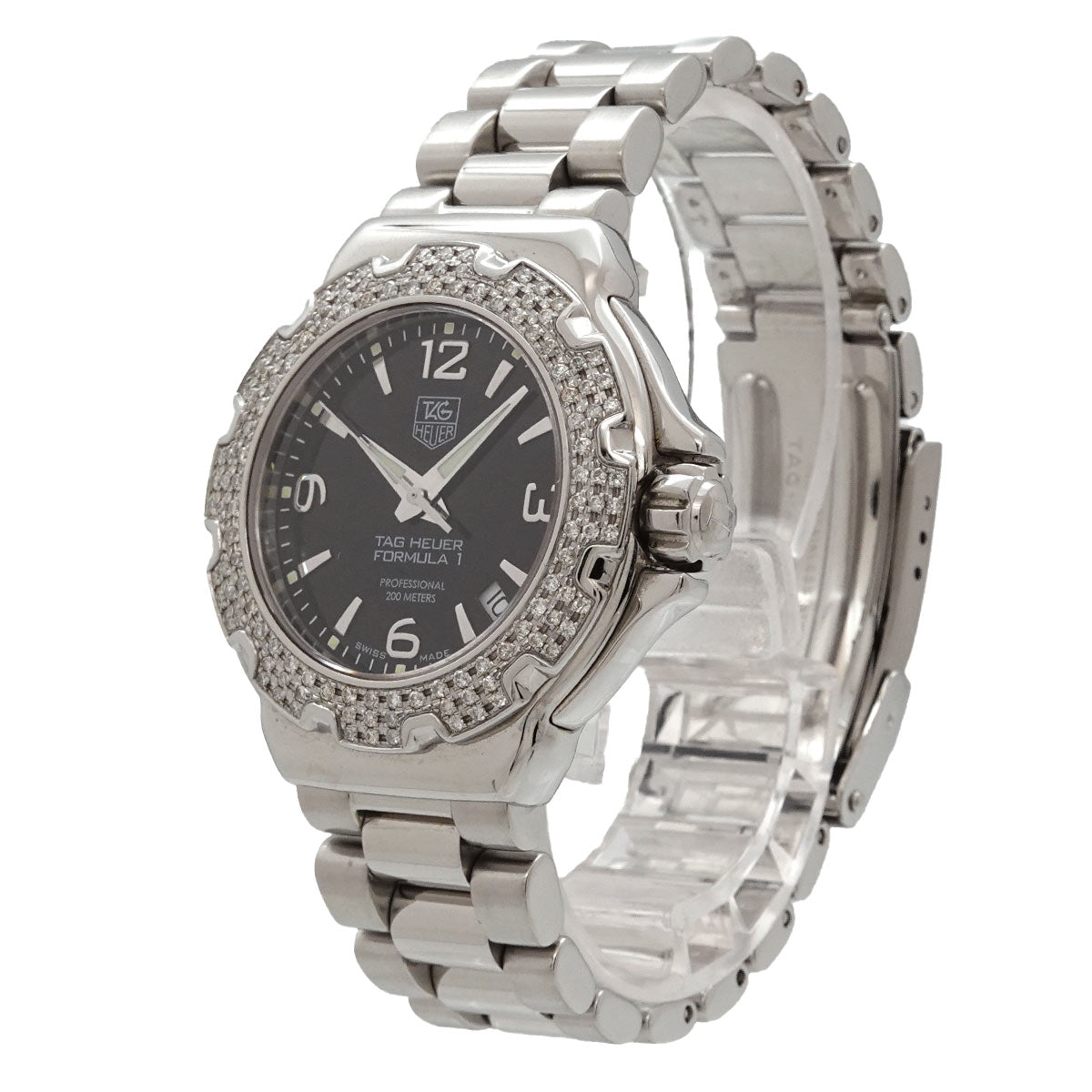 Formula 1 WAC1214 Diamond Black Dial Ladies Watch