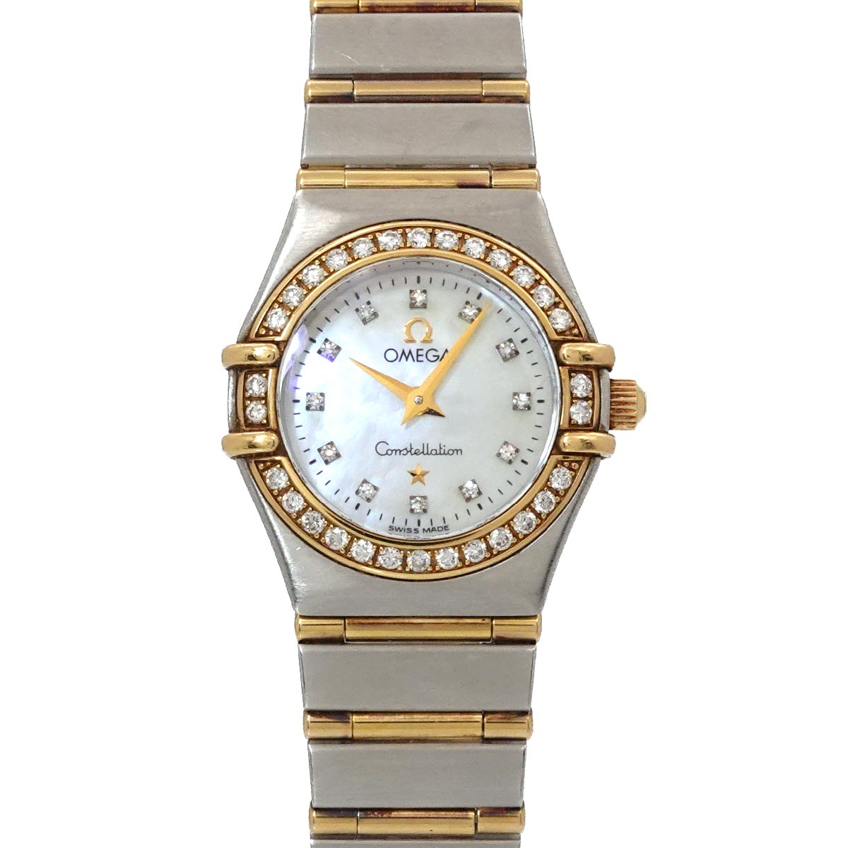 Constellation Mini 1267.75 Bezel 12P Diamond 750 YG White Shell