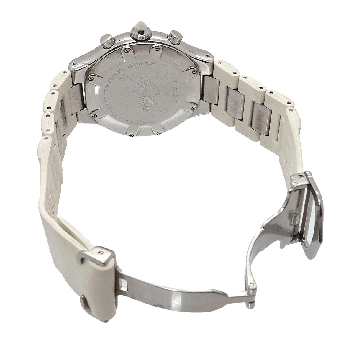 Must 21 Chronoscaph W10184U2 Date Quartz White Dial Mens