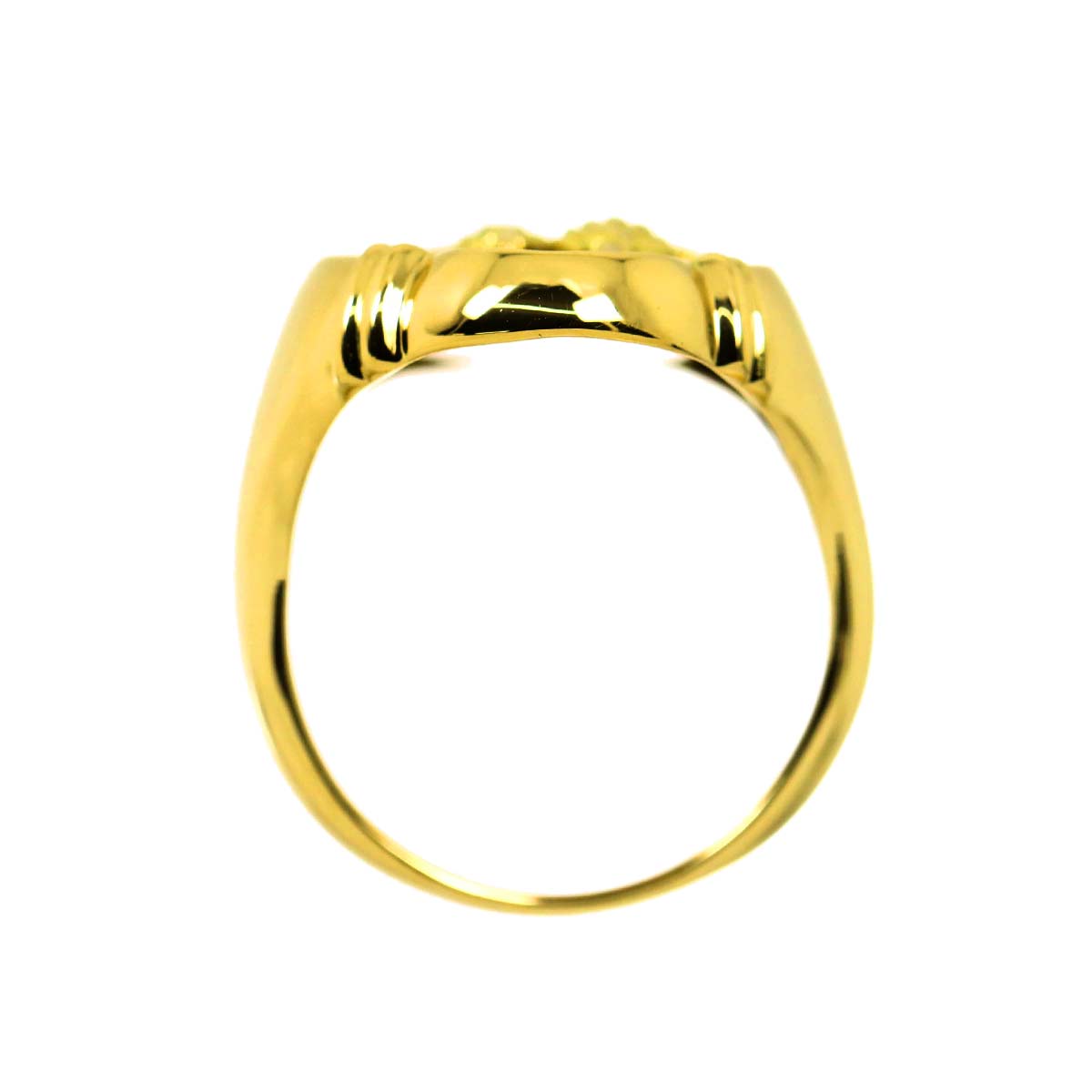 Agate Ring 18K YG Yellow Gold 750 size7.75-8(US)