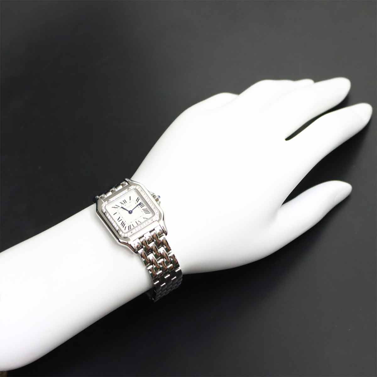 Panthere de Cartier MM W4PN0018 Quartz Diamond Silver Dial Boys