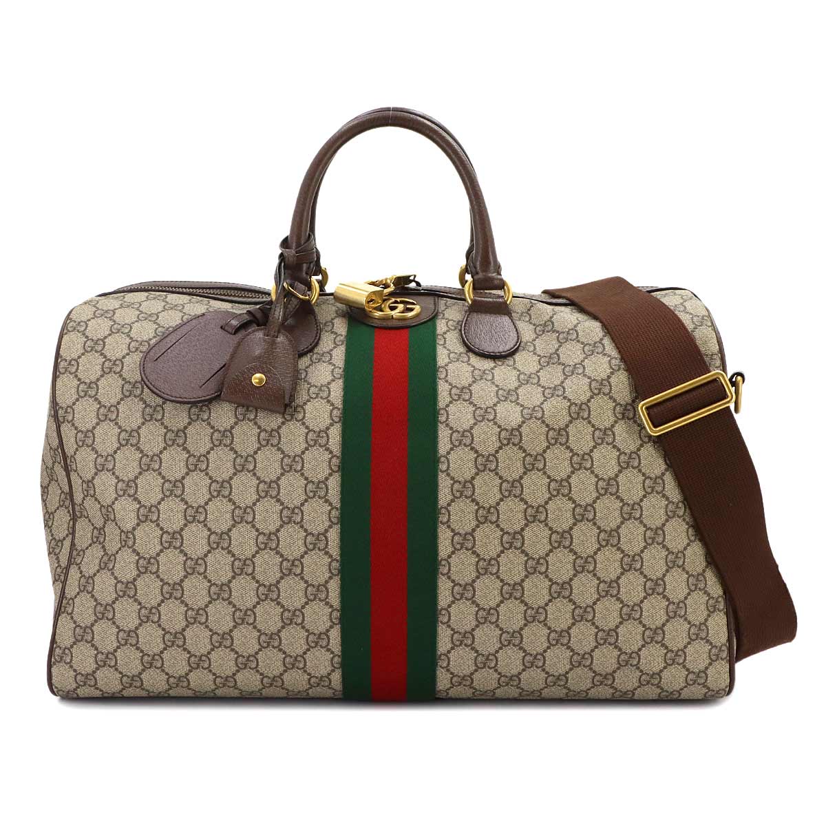 Ophidia GG Medium Duffle Shoulder Bag GG Supreme Beige 547953