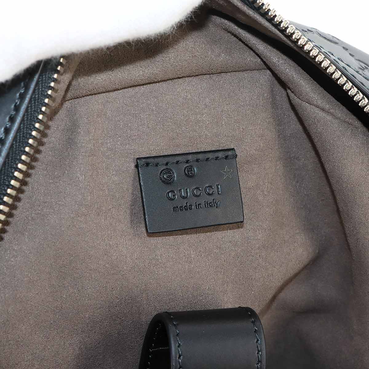 Guccissima Backpack Leather Black 779838 Purse