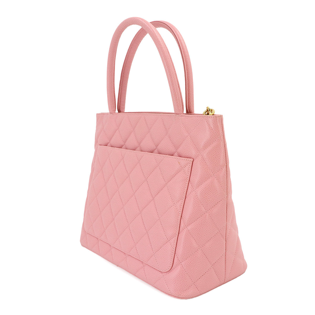 Medallion Tote Bag Leather Pink A01804 Coco Logos