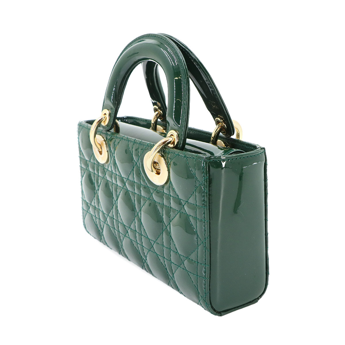 Lady D-JOY Small Hand Shoulder Bag Patent Leather