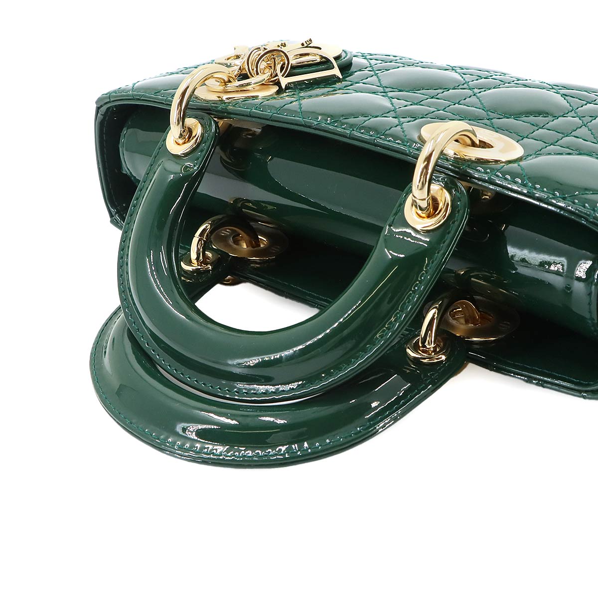 Lady D-JOY Small Hand Shoulder Bag Patent Leather