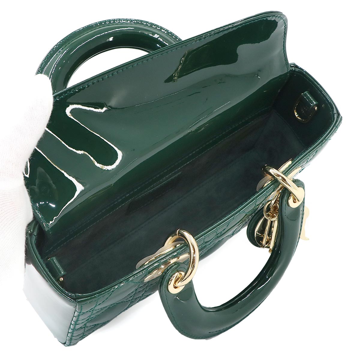 Lady D-JOY Small Hand Shoulder Bag Patent Leather