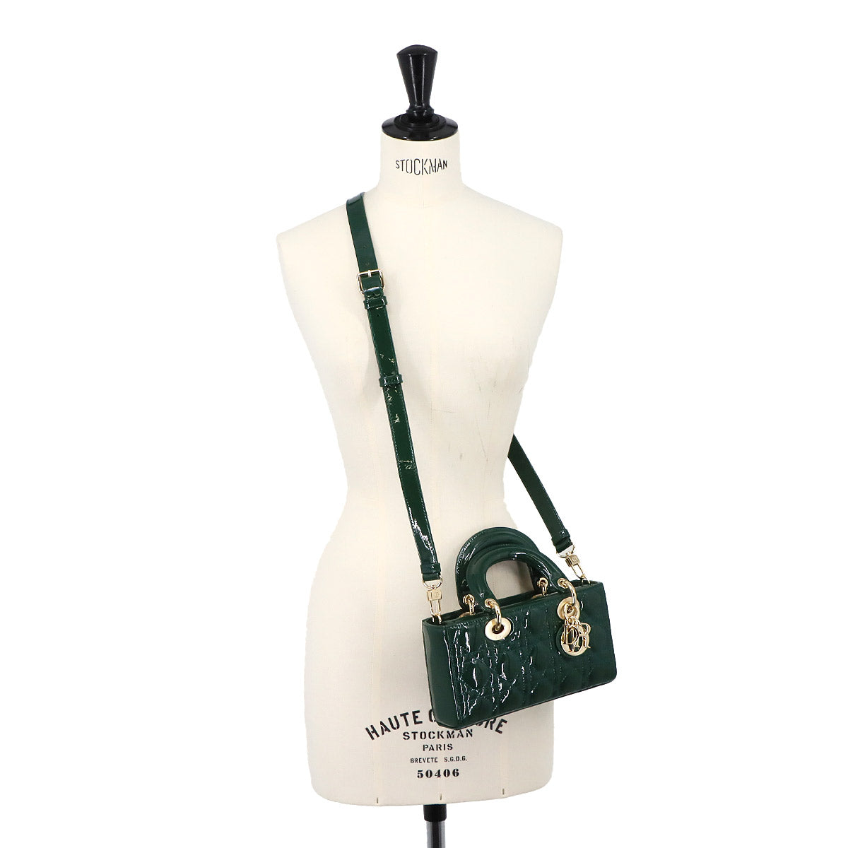 Lady D-JOY Small Hand Shoulder Bag Patent Leather