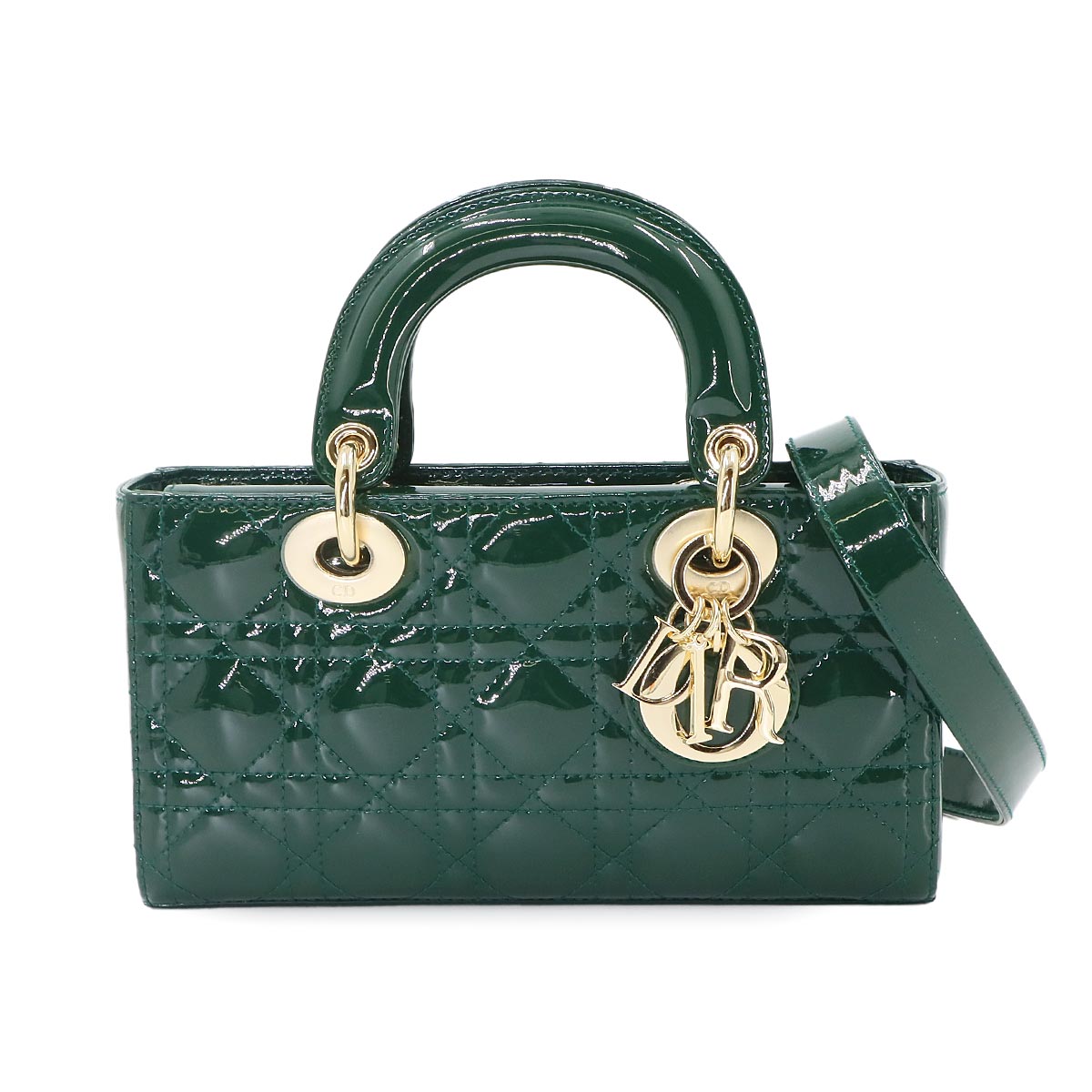 Lady D-JOY Small Hand Shoulder Bag Patent Leather