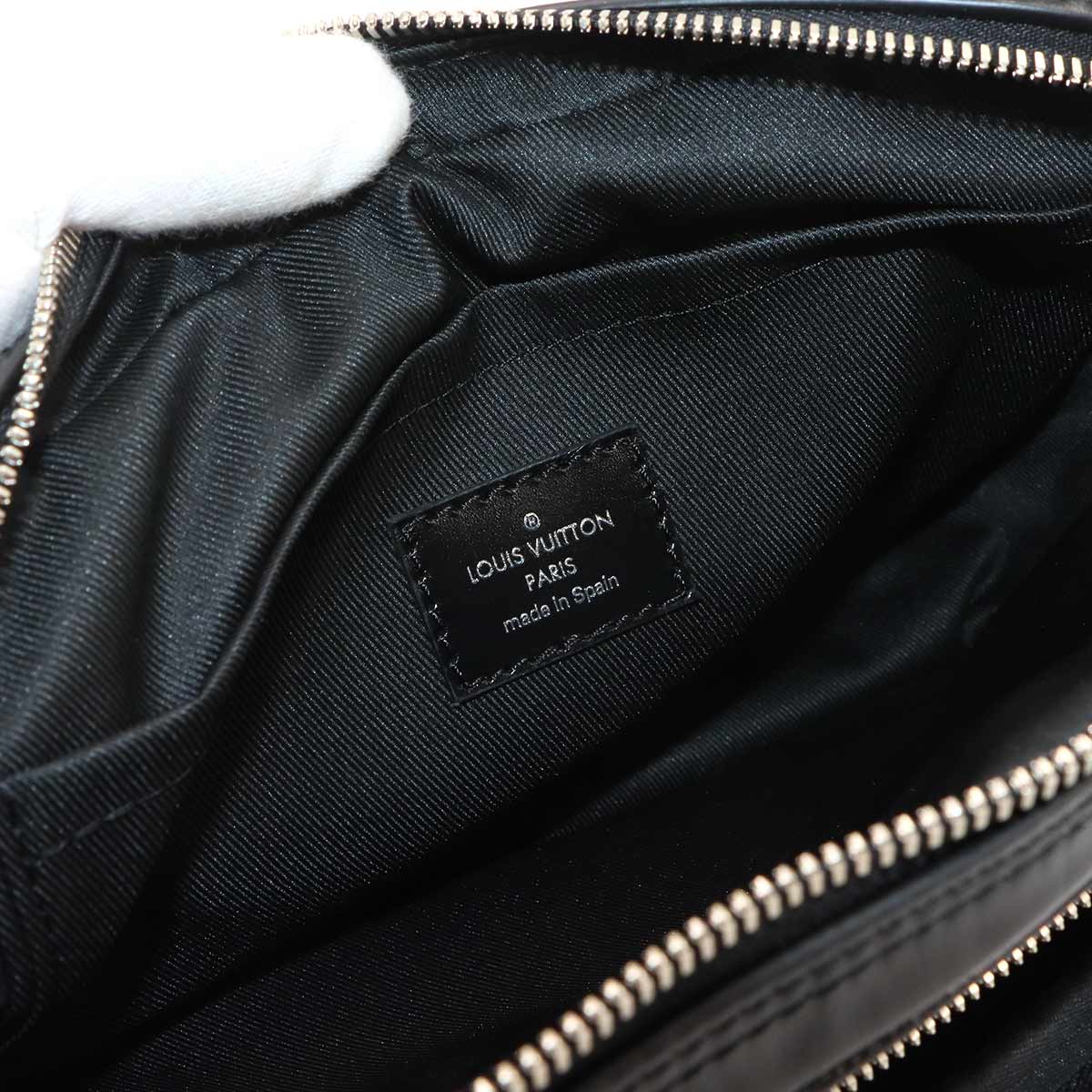 LV Night Nile Hand Shoulder Bag Leather Black M13987