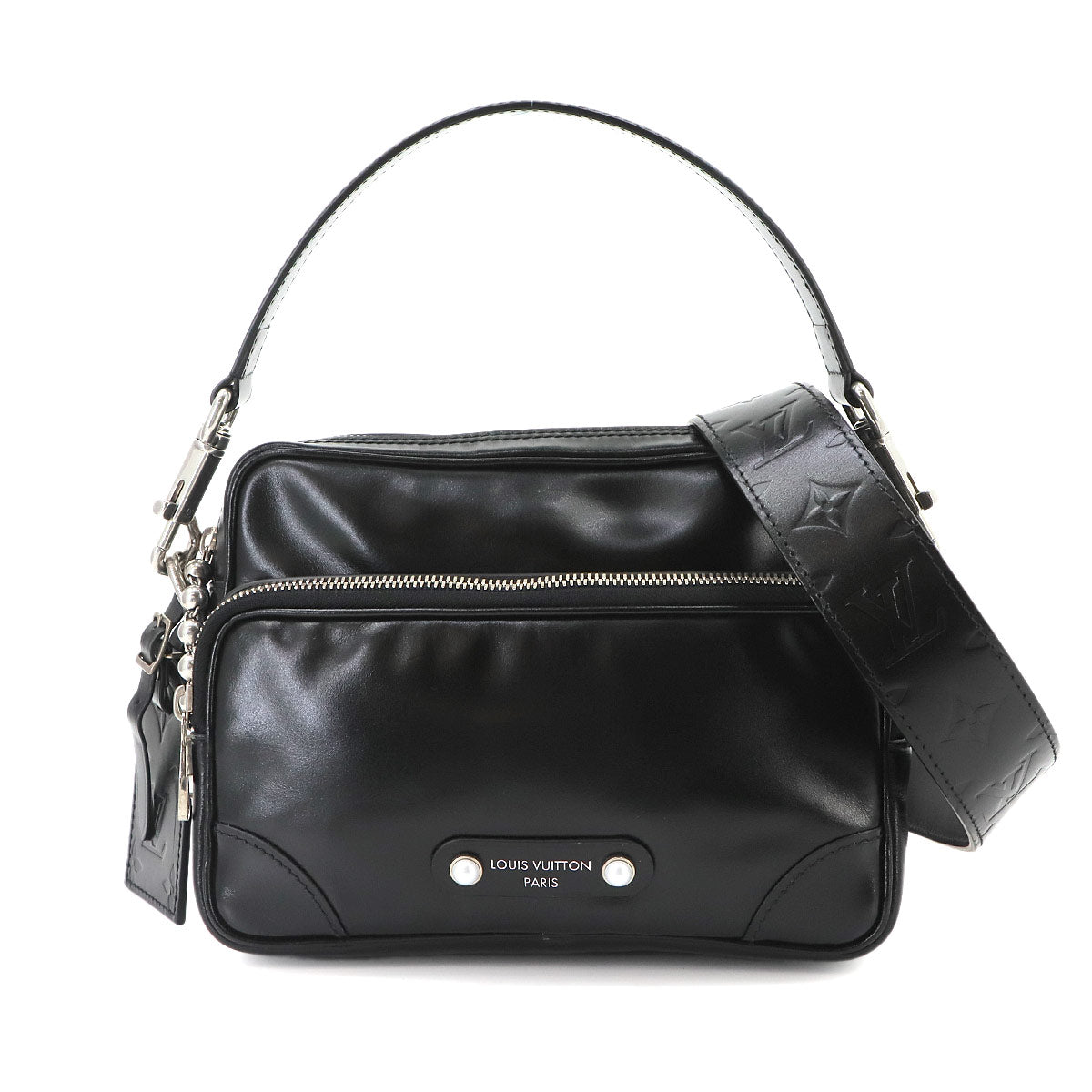 LV Night Nile Hand Shoulder Bag Leather Black M13987