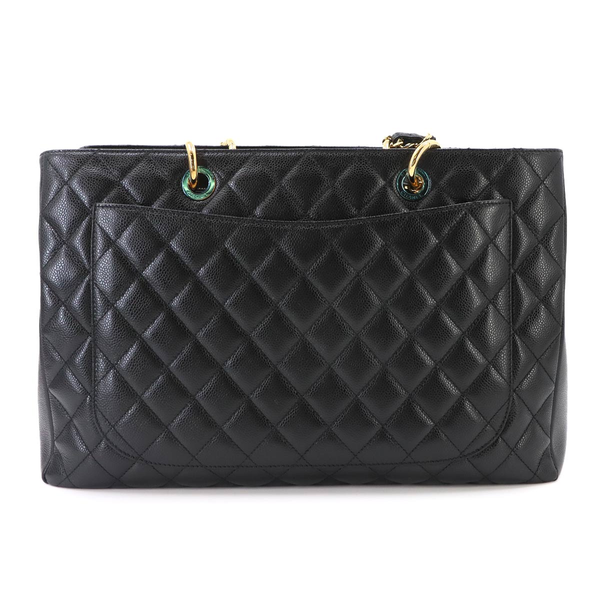 Matelasse Chain Tote Bag Leather Black