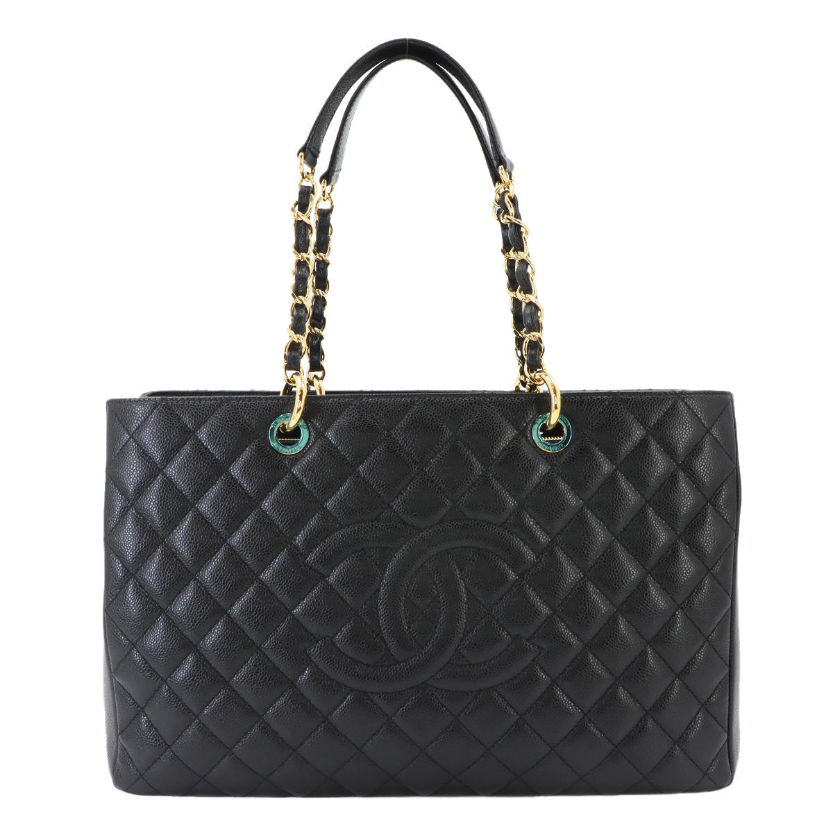 Matelasse Chain Tote Bag Leather Black